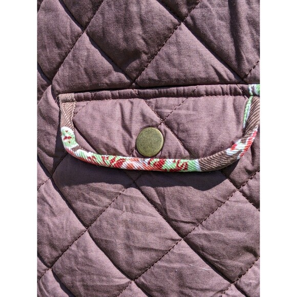 Matilda Jane Sydney Reversible Quilted Puffer Vest Brown Floral Corduroy Sz S - Picture 4 of 15